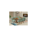 9 Piece Dining Room Set with Green Chairs E25470