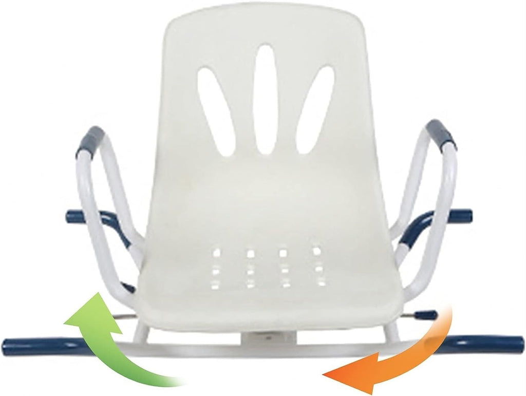 Rotating Shower Stool Seat with Arms and Back Support L856