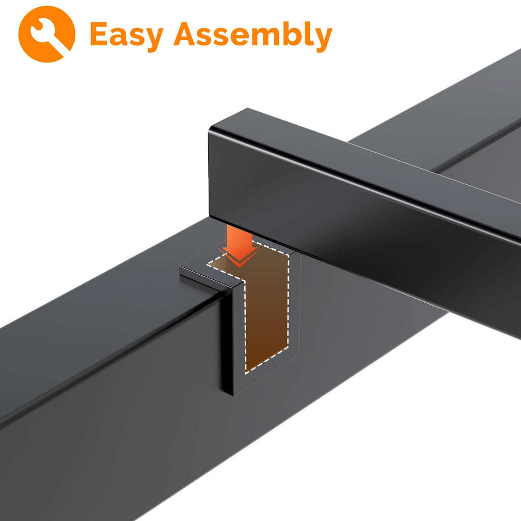 Twin Bed Frame Set of 2 with LED Headboard and USB Charging Station K838872