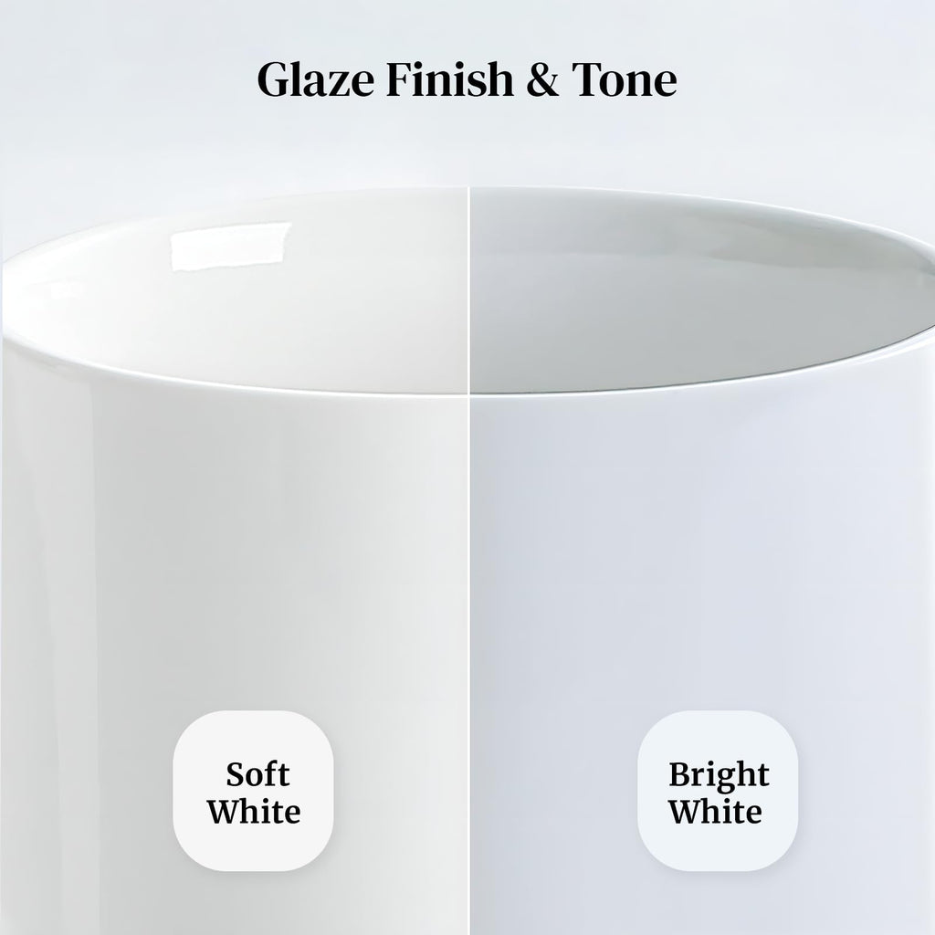 White Ceramic Soup Bowls Set of 4 X475