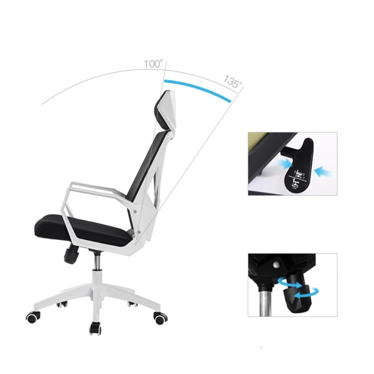 Ergonomic Mesh High Back Office Chair with Pillow K846