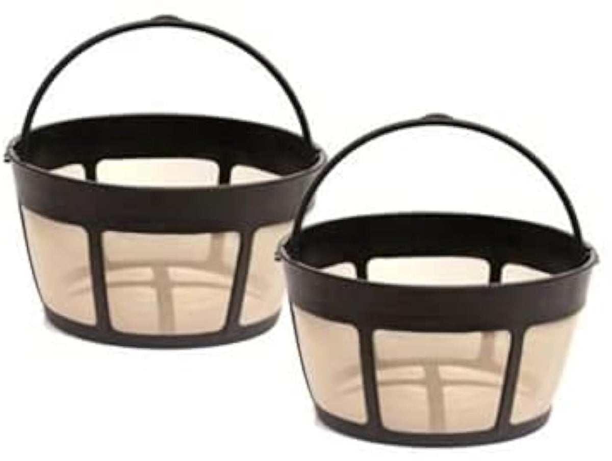 2 Pack Gold Tone Coffee Filter 8-12 Cup F56725
