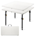 Folding Card Table 2 Heights 34" Square Plastic R591515