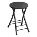 Folding 18 Inch Round Wooden Seat Stool N718