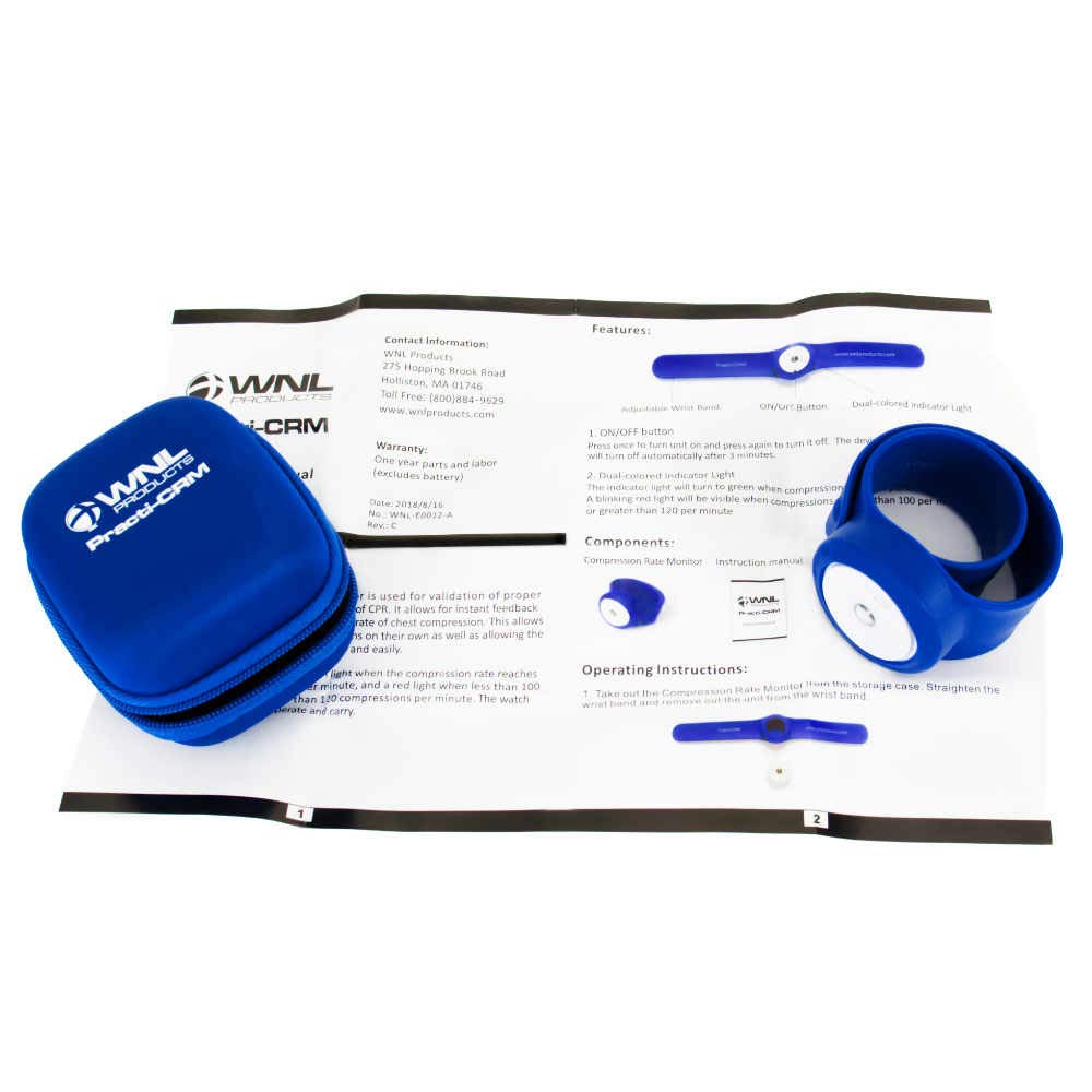 CPR Compression Rate Wrist Monitor & Soft CPR Mask C446835