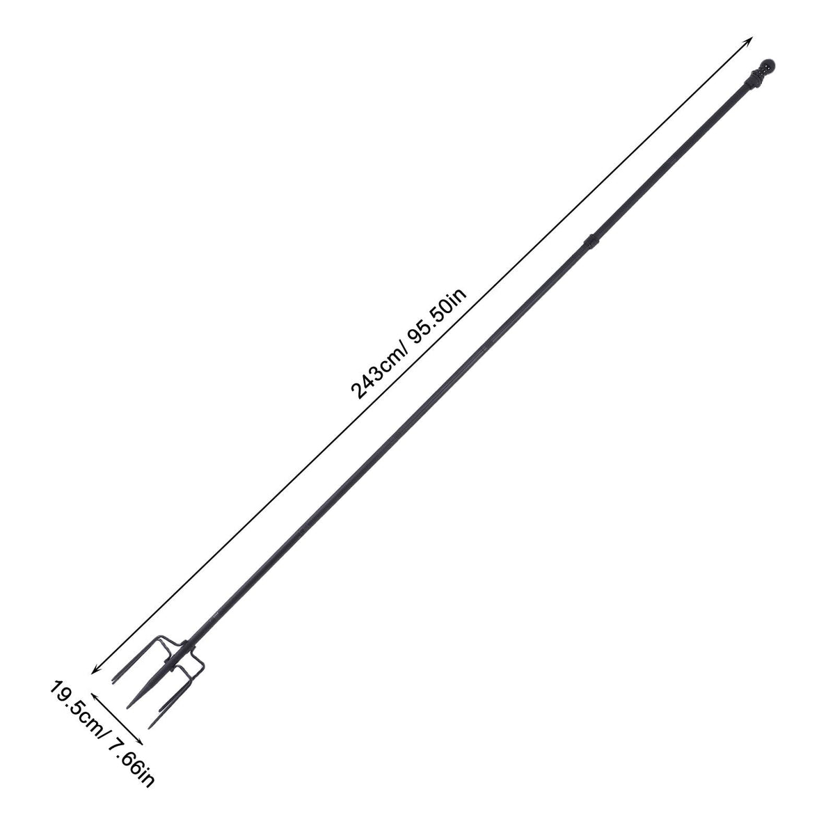 Stainless Steel Flag Pole Base with 5 Prongs L47551