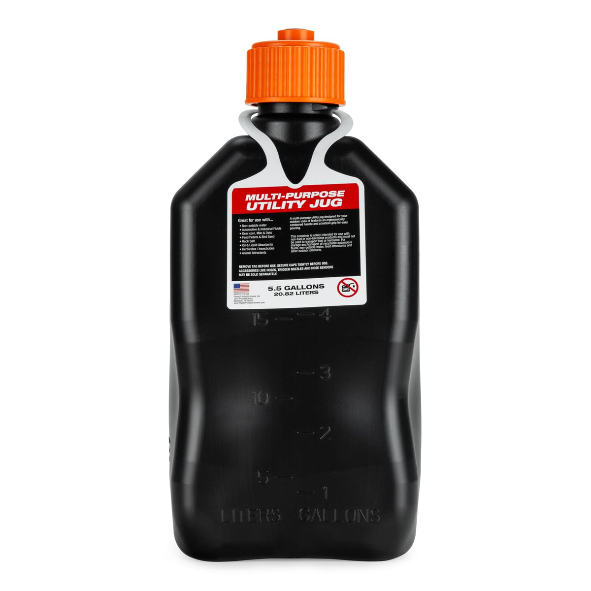 5.5 Gallon Square Jug with Filler Hose G105