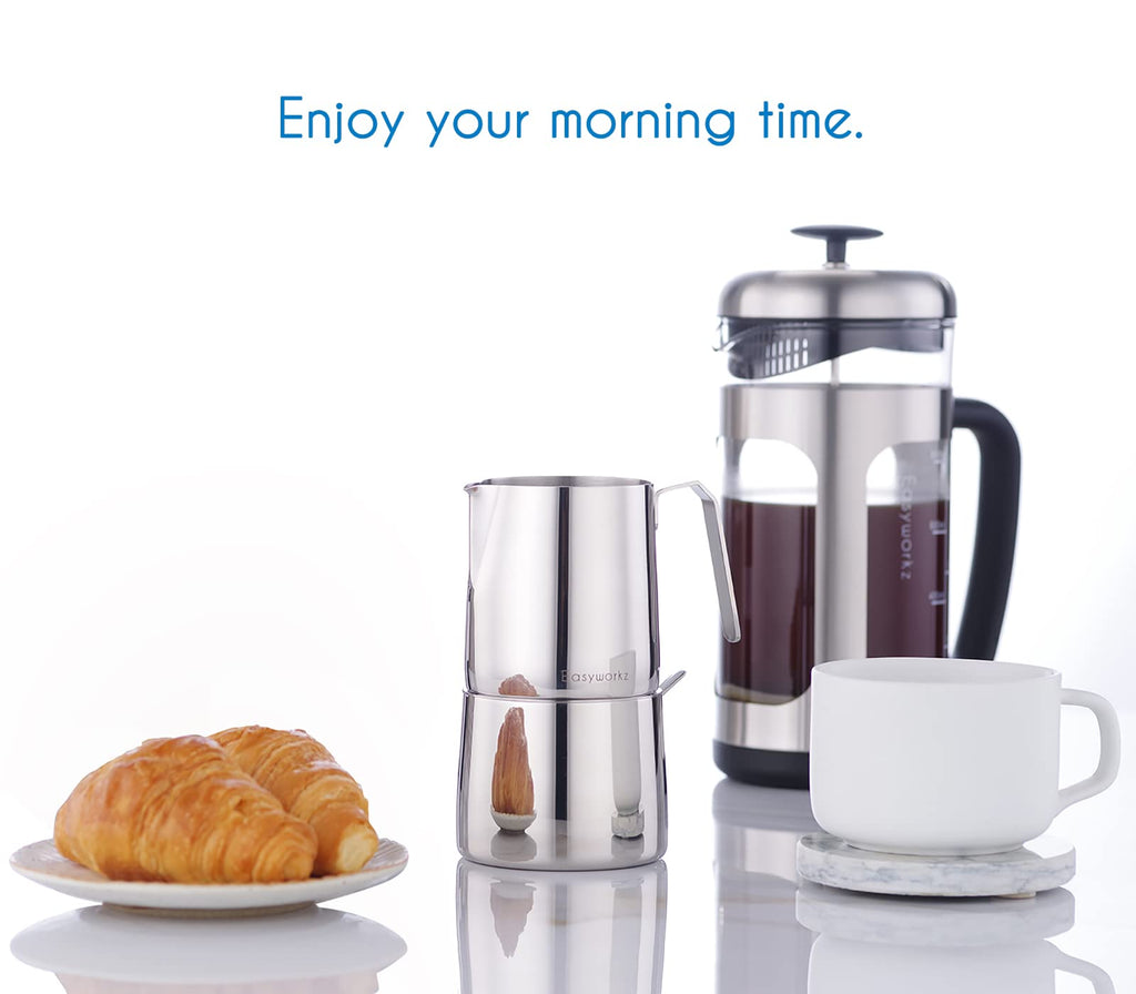 12 oz Stainless Steel French Press and Creamer Sugar Bowl Set P980894
