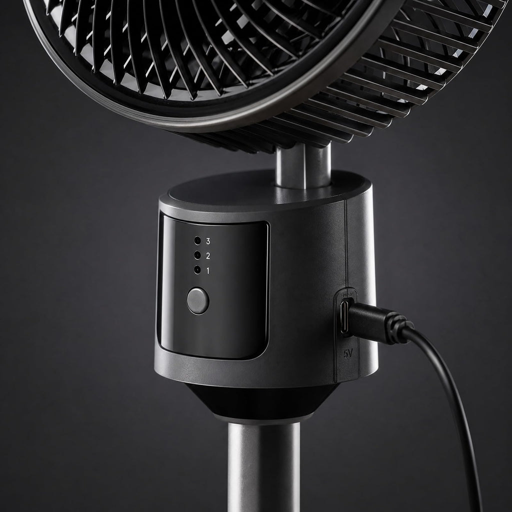 Pedestal Fan with USB Power, 3 Speed Quiet Floor Fan A575