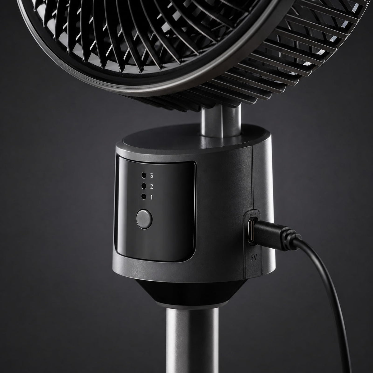Pedestal Fan with USB Power, 3 Speed Quiet Floor Fan A575