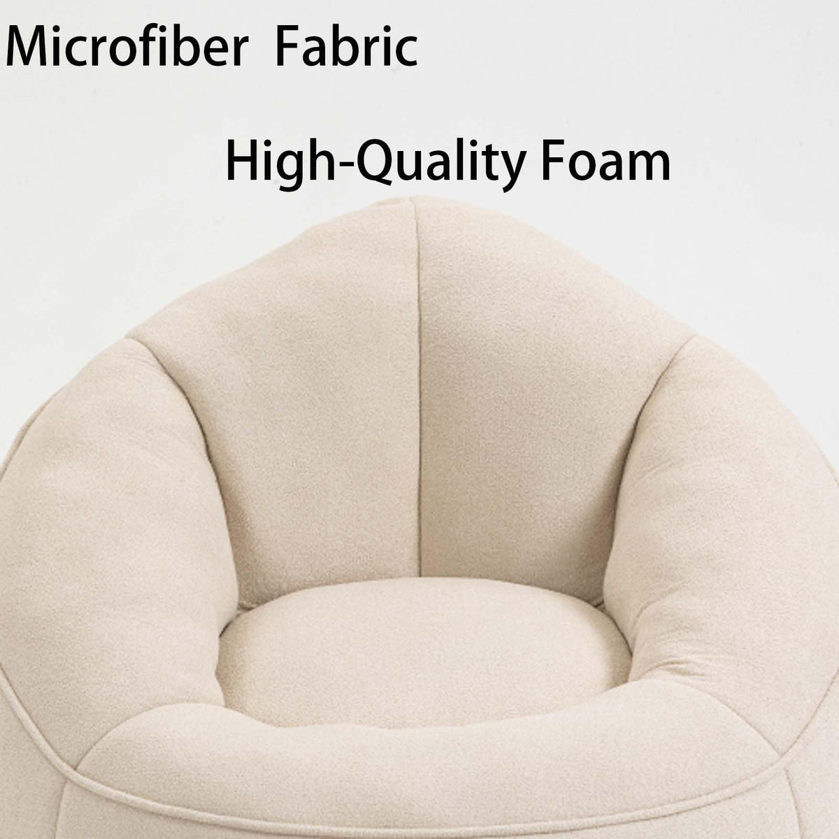 Microfiber Memory Foam Bean Bag Chair with Ottoman B45909