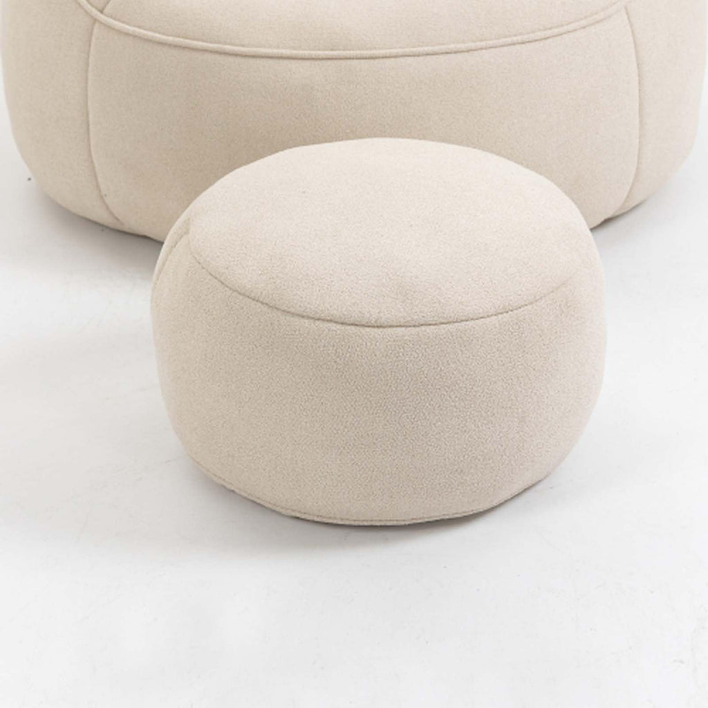 Microfiber Memory Foam Bean Bag Chair with Ottoman B45909