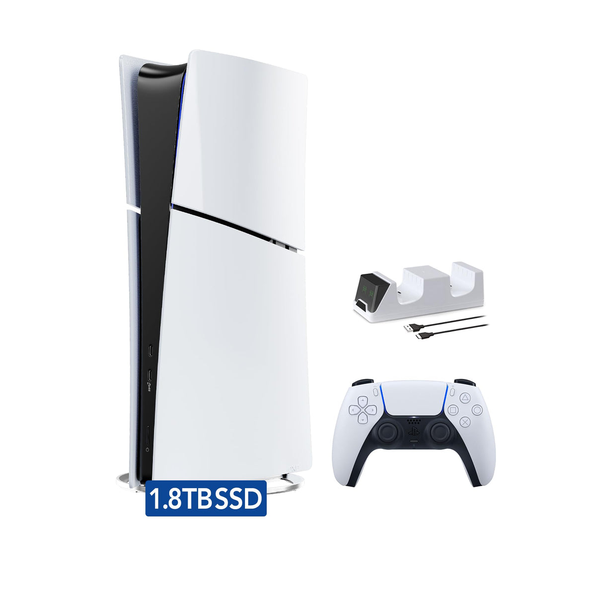 White 1.8TB Digital Edition Gaming Console with Controller R137