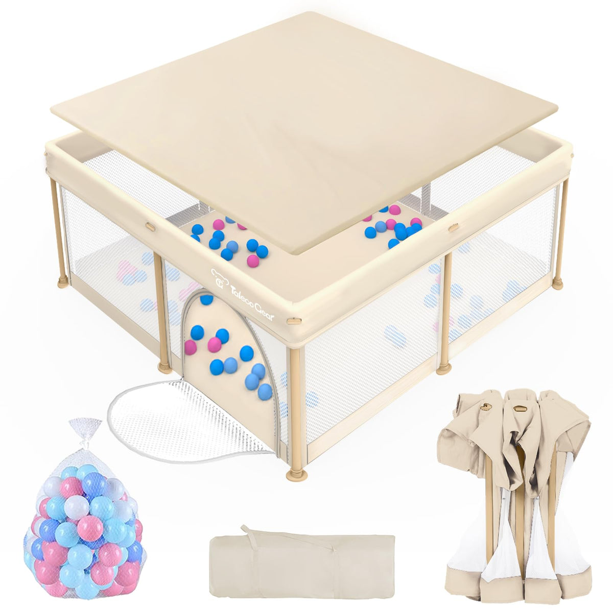 Foldable Baby Playpen 50x50 Inch D49018