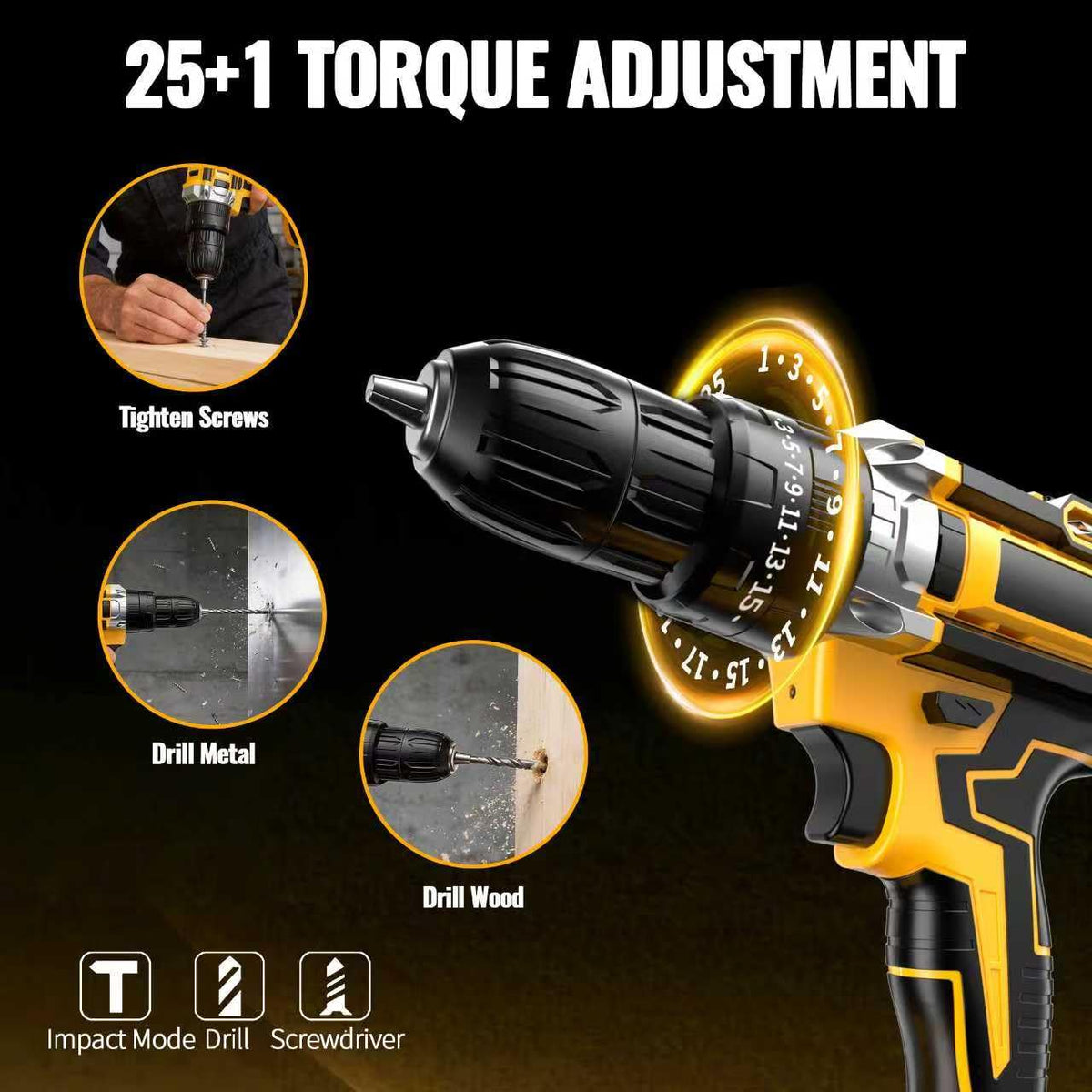 21V Cordless Drill Driver with 2 Batteries X943