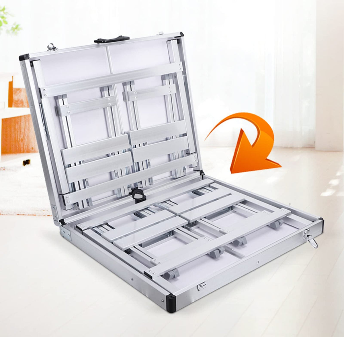Portable Adjustable Height Aluminum Alloy Camping Table with 4 Stools G730