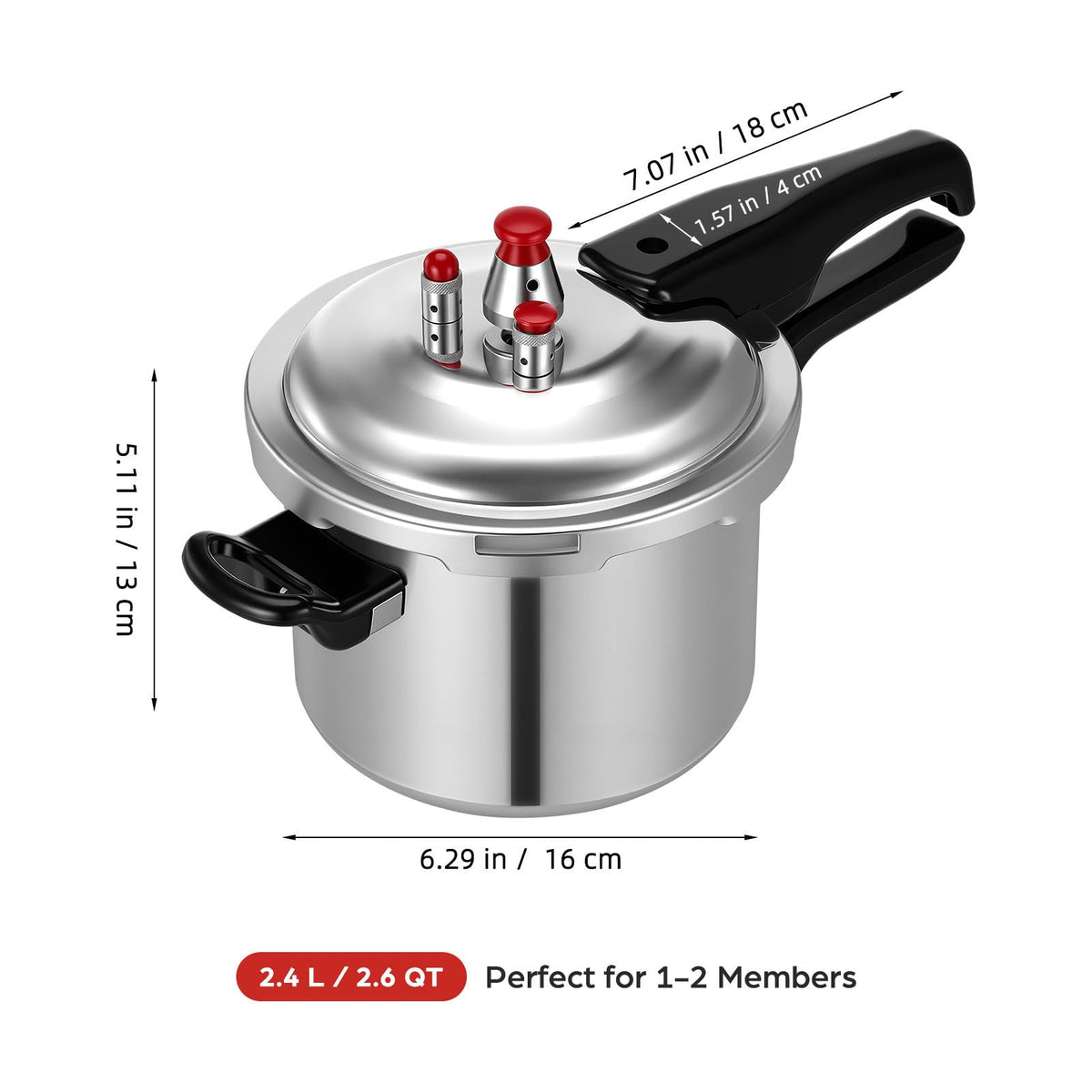 Aluminum Alloy Pressure Cooker 2 Liter E937880