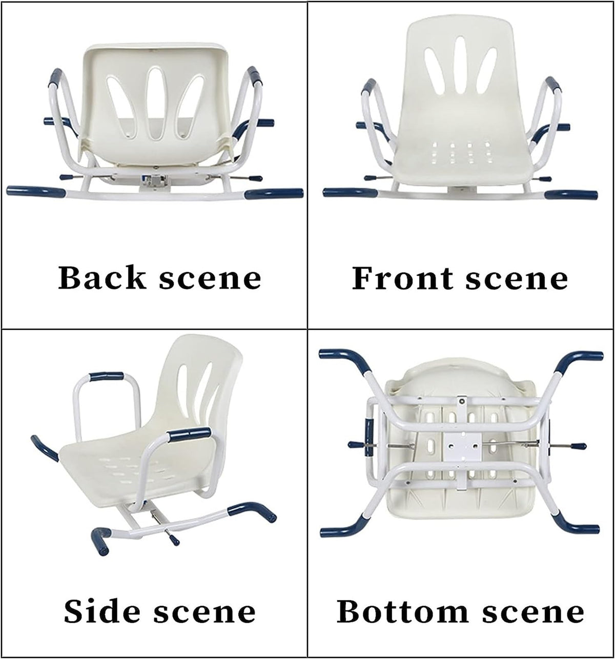 Rotating Shower Stool Seat with Arms and Back Support L856