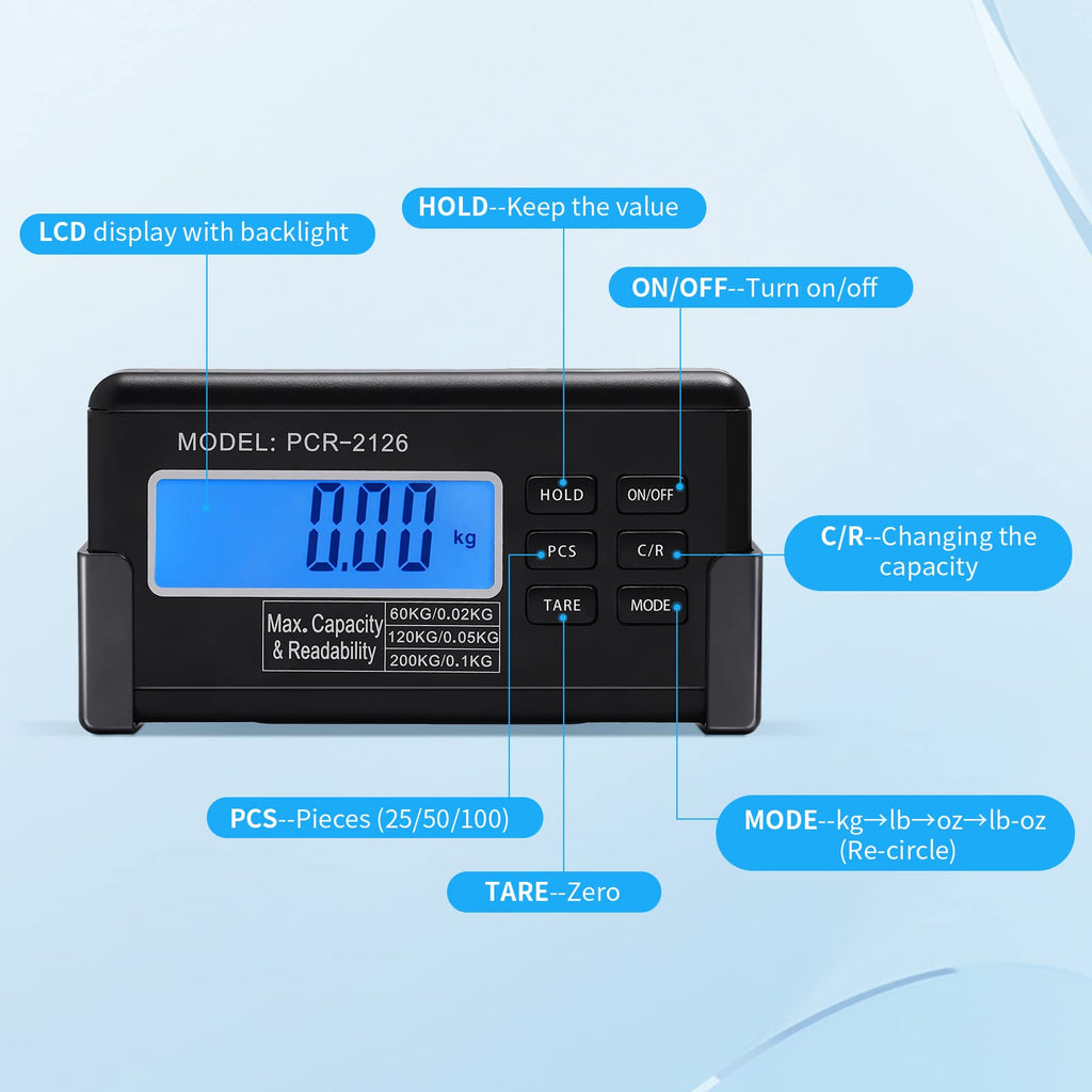 Heavy Duty Digital Livestock Scale with LCD Display Z96719