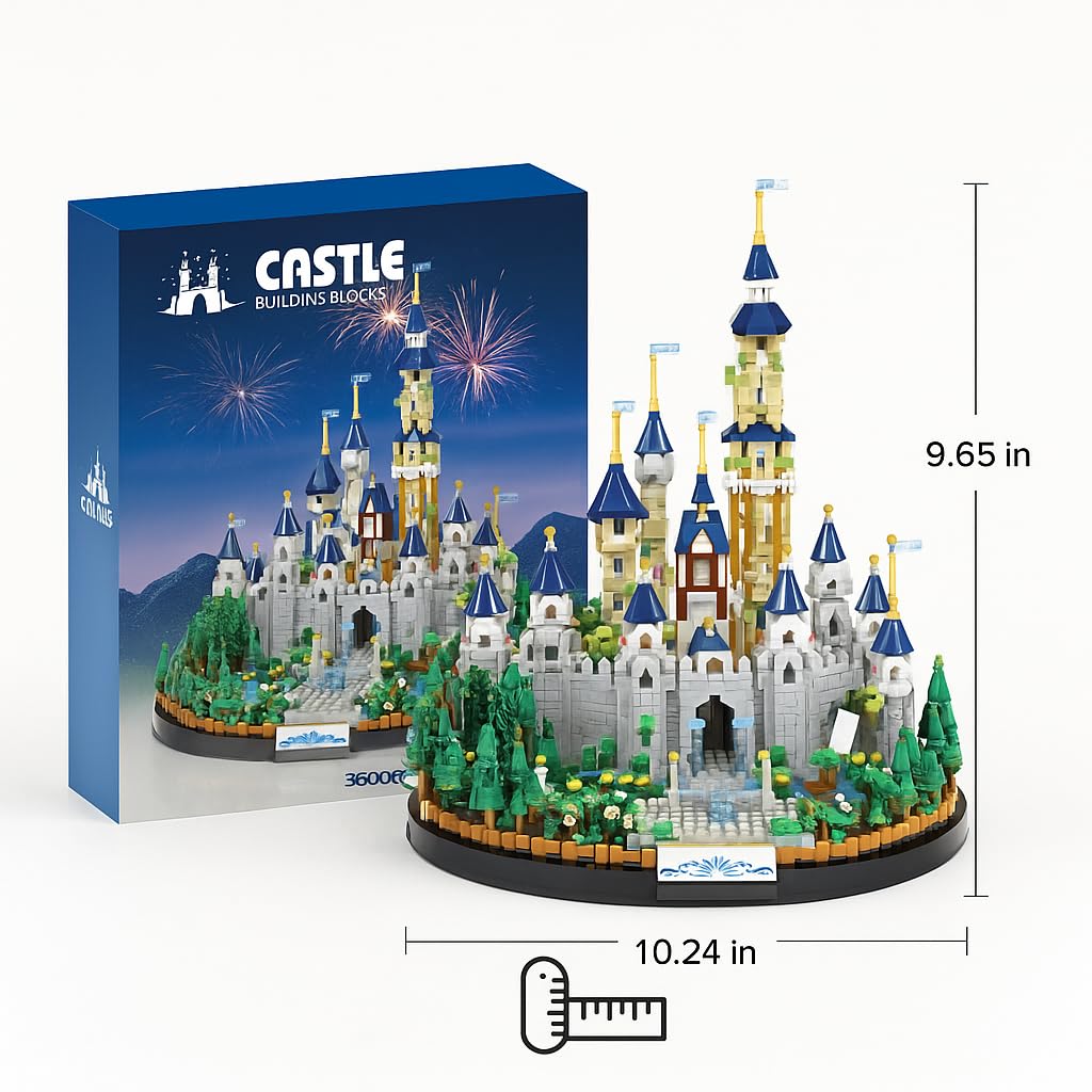 Mini Building Blocks Set, 3600 Pieces, Blue Micro Building Blocks Set E43792