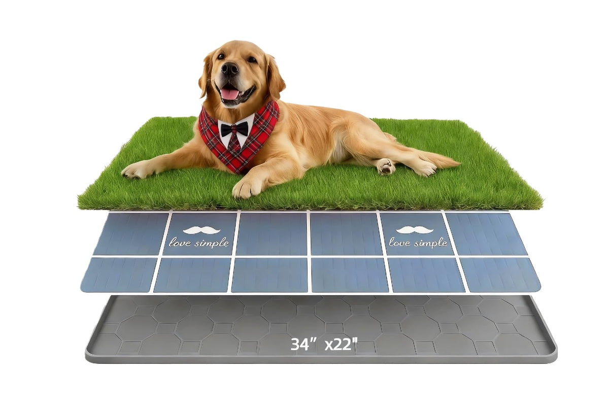 Large Dog Grass Pad with Tray 34x22 Inch X193