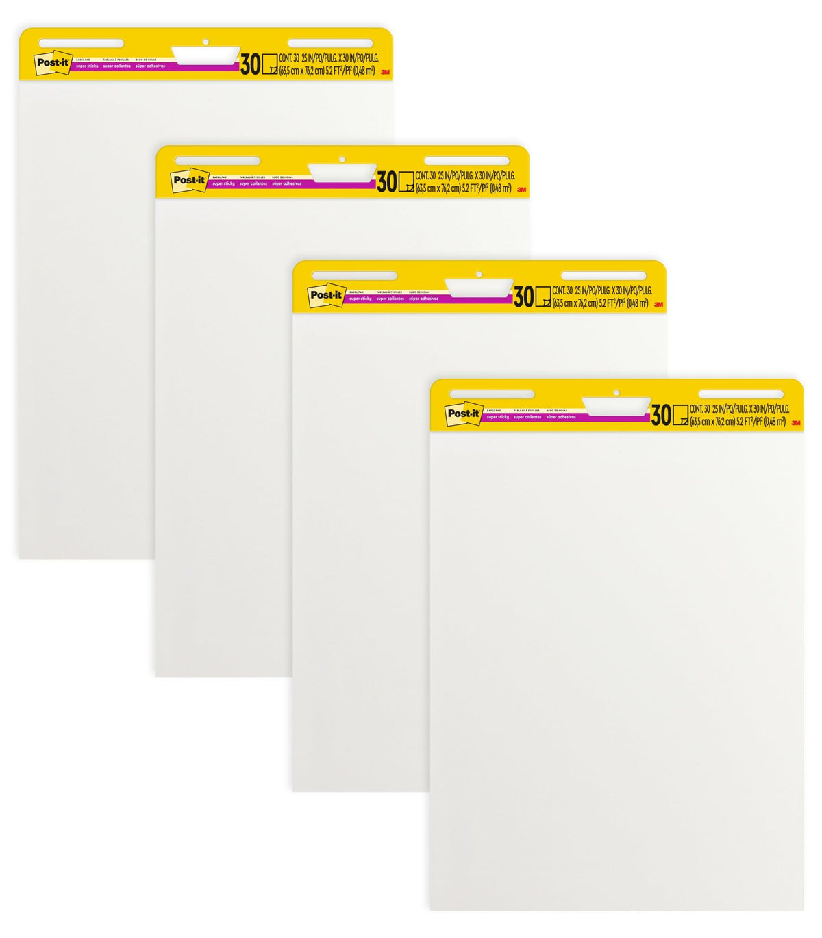 White Easel Pad, 4 Pads L7444