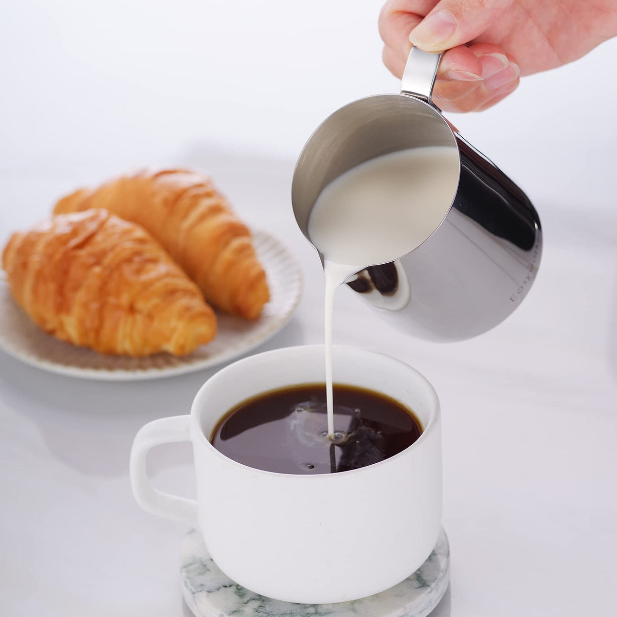 12 oz Stainless Steel French Press and Creamer Sugar Bowl Set P980894