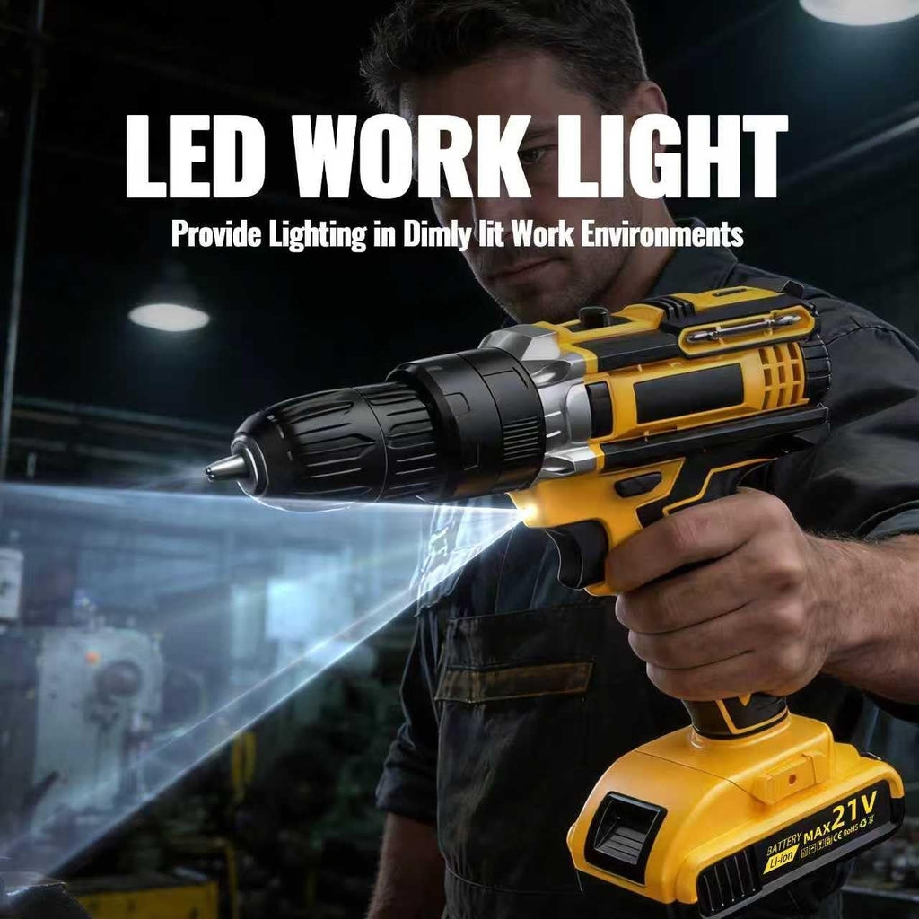21V Cordless Drill Driver with 2 Batteries X943
