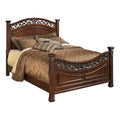 Wood California King Bed with Headboard and Footboard H1285