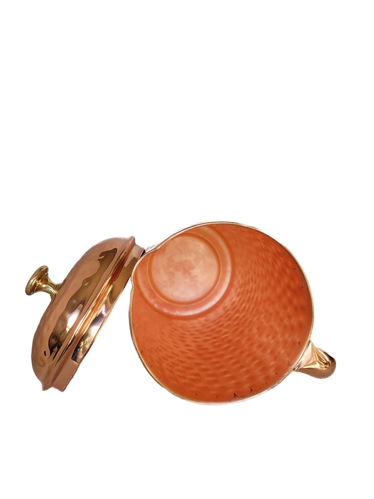 Half Gallon Hammered Pure Copper Pitcher with Lid E13478