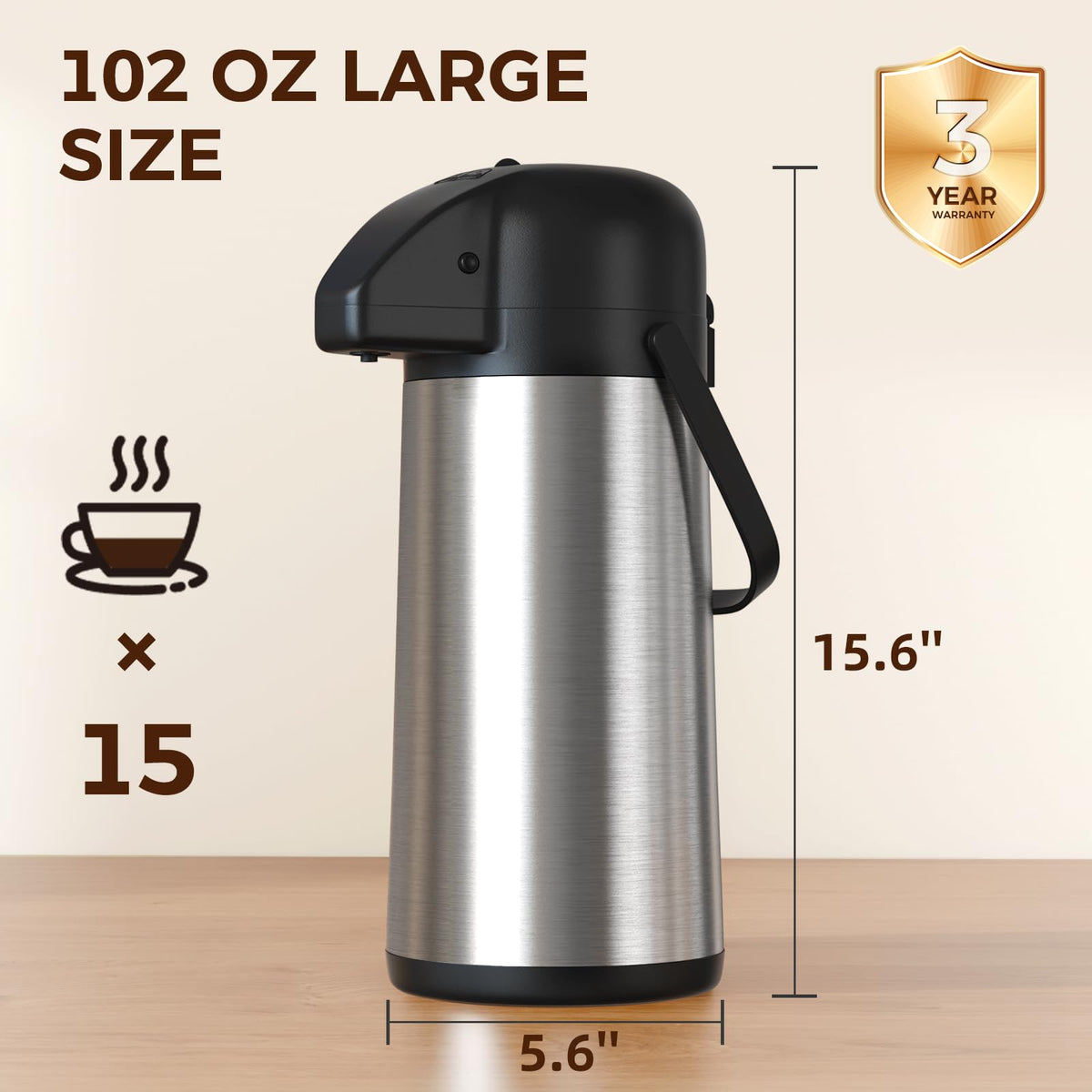 3L Pump Coffee Dispenser U8266