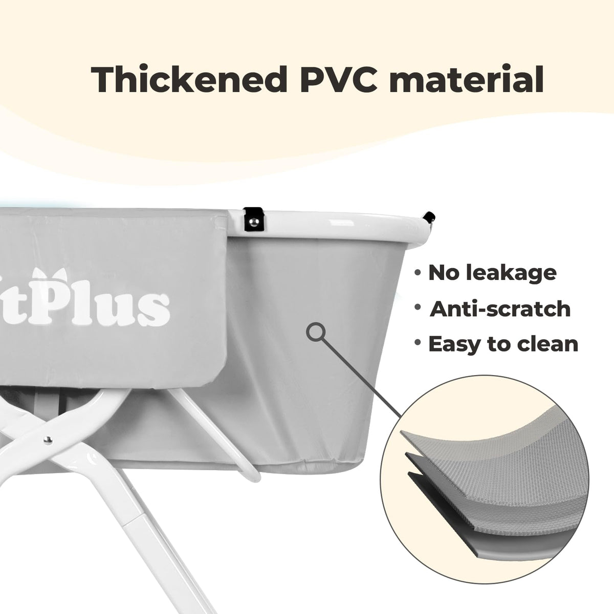 Portable 5 Height Adjustable Dog Bathtub G7002