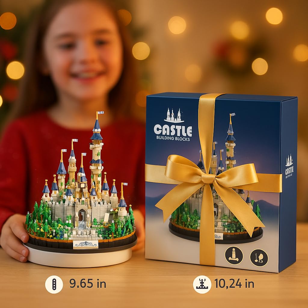 Mini Building Blocks Set, 3600 Pieces, Blue Micro Building Blocks Set E43792