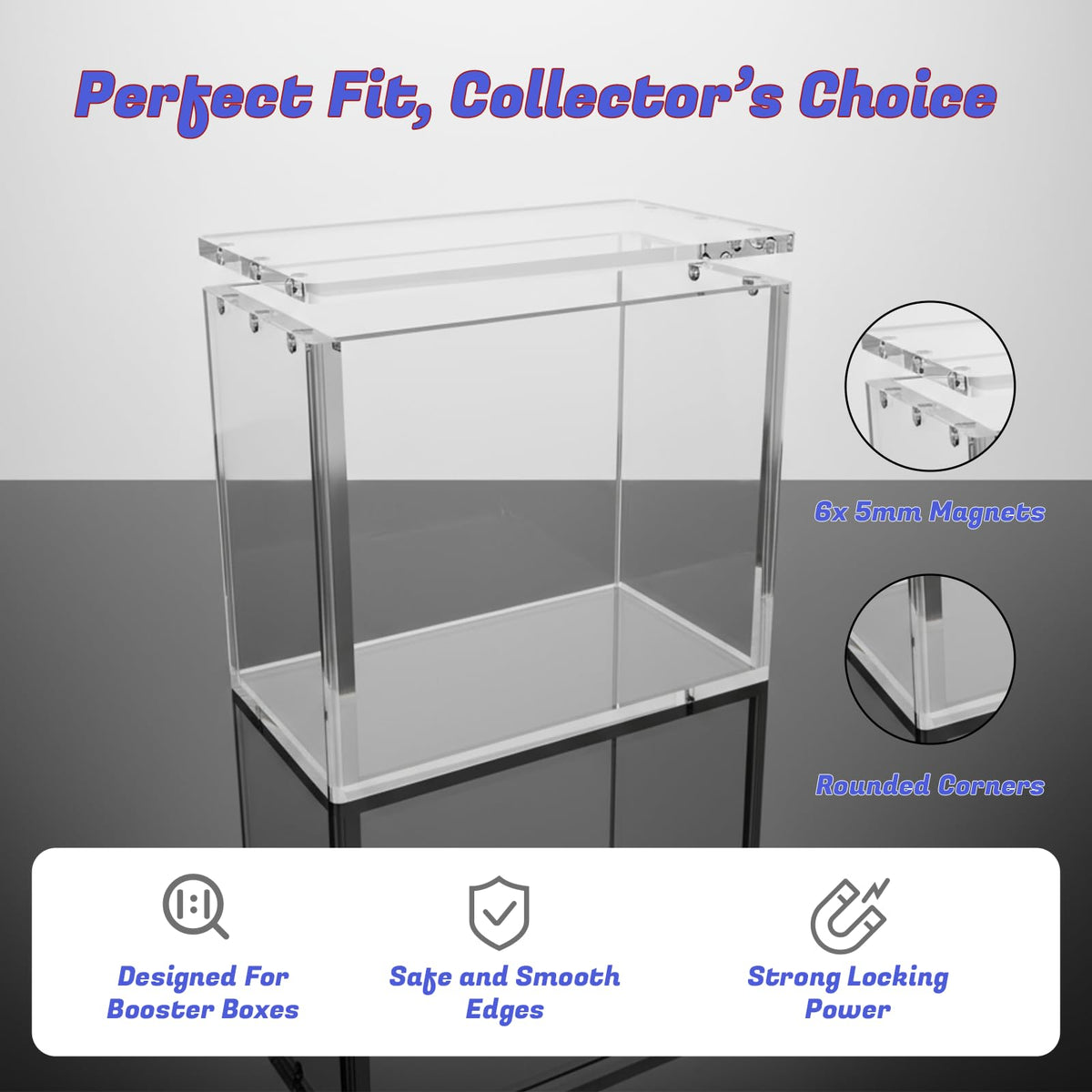 Clear Acrylic Booster Box Case with Magnetic Lid G2368