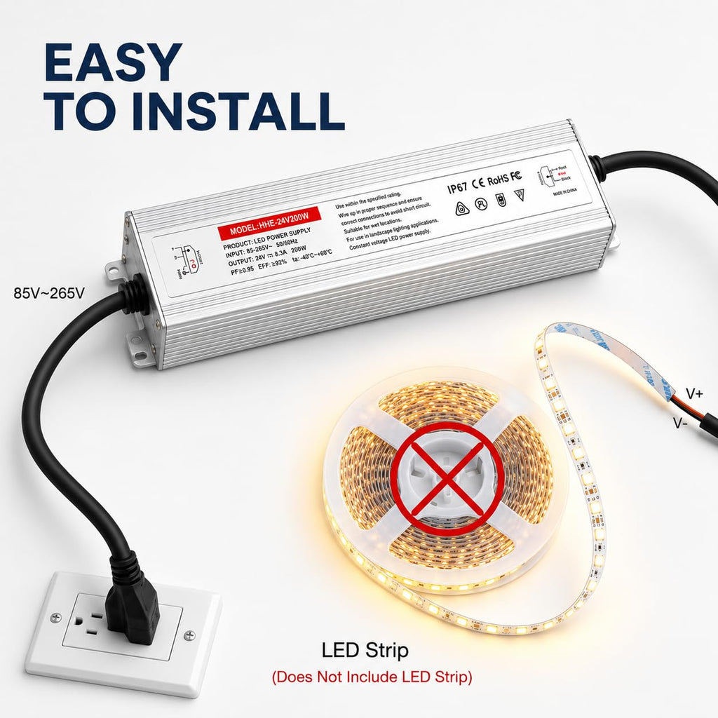 24V 200W IP67 Waterproof LED Power Supply X298