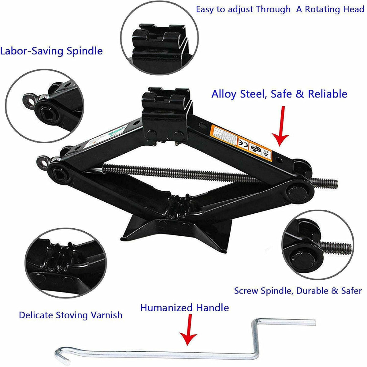 Spare Tire Tool Kit with Scissor Jack 2 Ton K403042