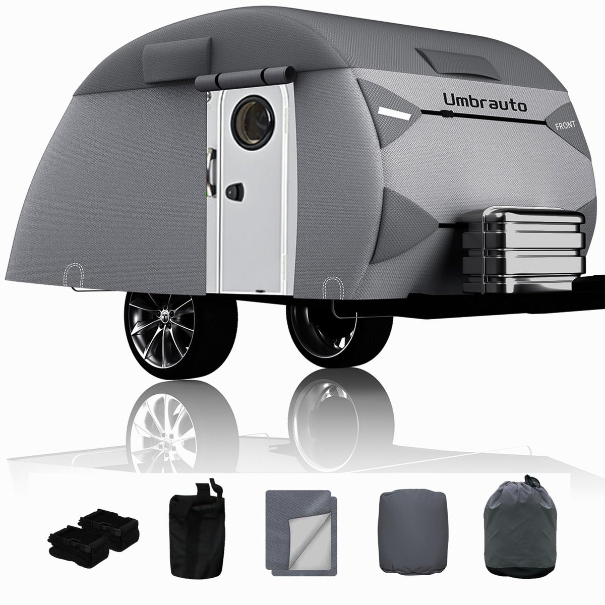 12-15 Camper 7 Layers Waterproof Teardrop Trailer Cover G150