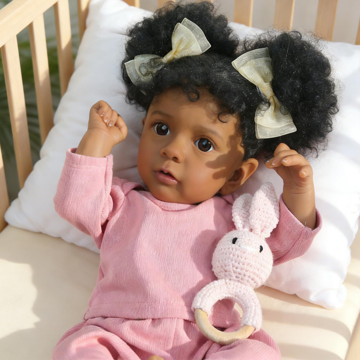 20 Inch Realistic Newborn Baby Doll in Pink Outfit I125902