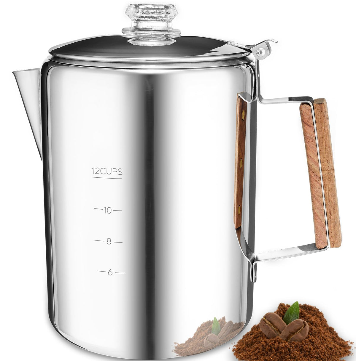 12 Cup Stainless Steel Camping Percolator Coffee Pot R153650