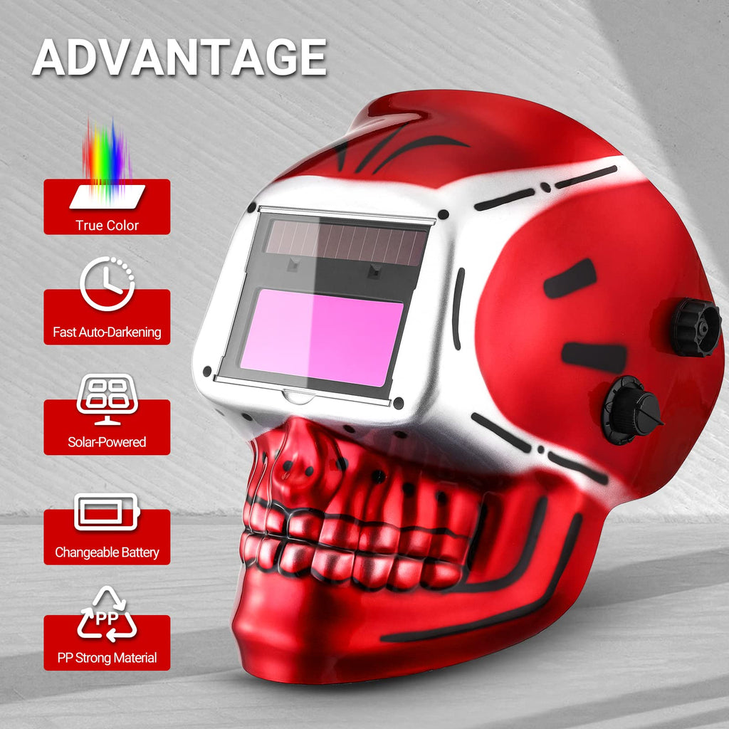 Auto Darkening Solar Powered Welding Helmet D16396