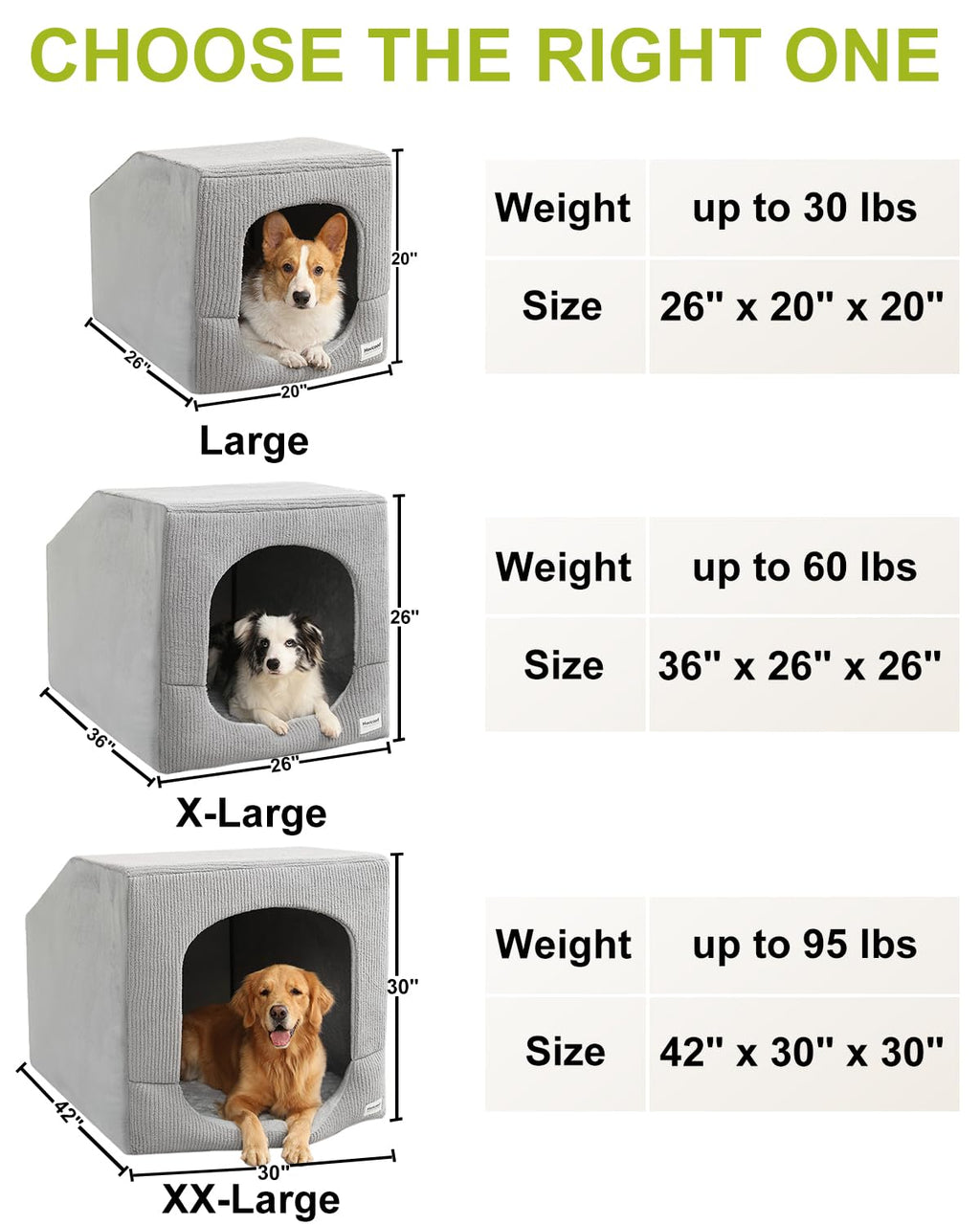 Small Dog House with Dog Cave Bed H7173