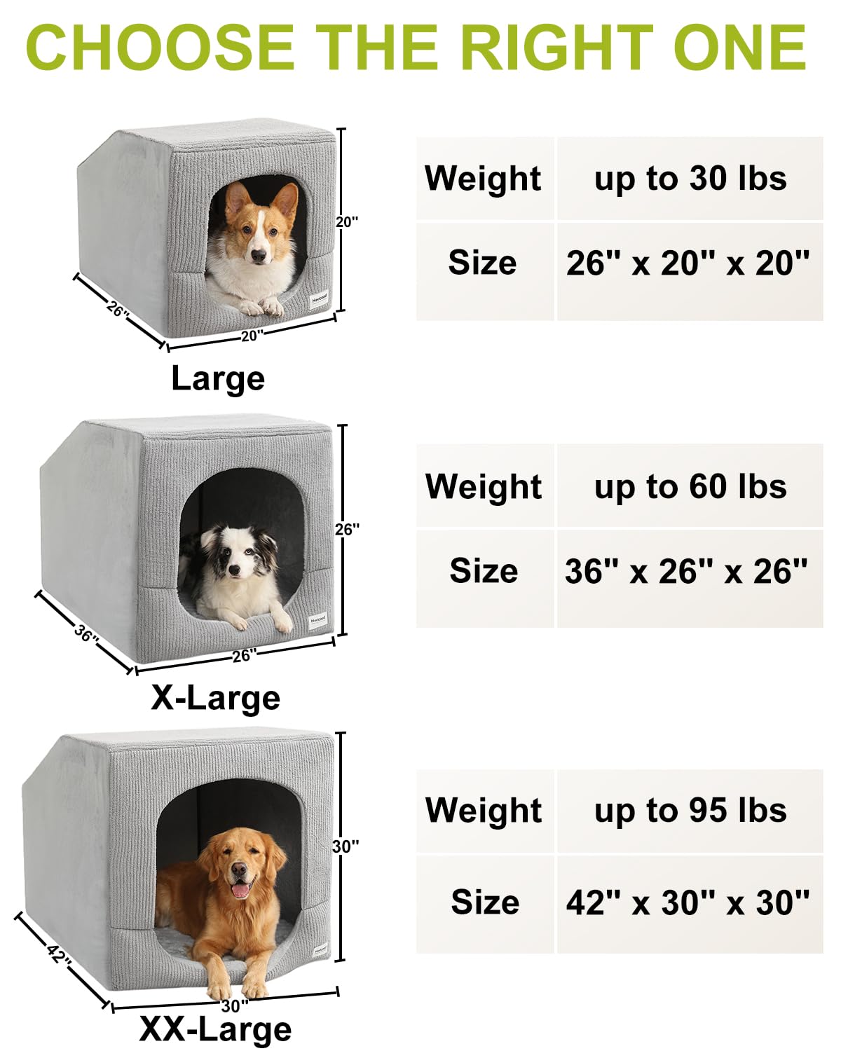 Small Dog House with Dog Cave Bed H7173