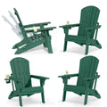 Folding Adjustable Adirondack Chair Set of 2 Green C265