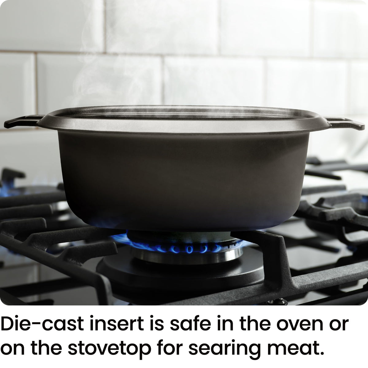 6-Quart Electric Slow Cooker with Removable Nonstick Insert W629565