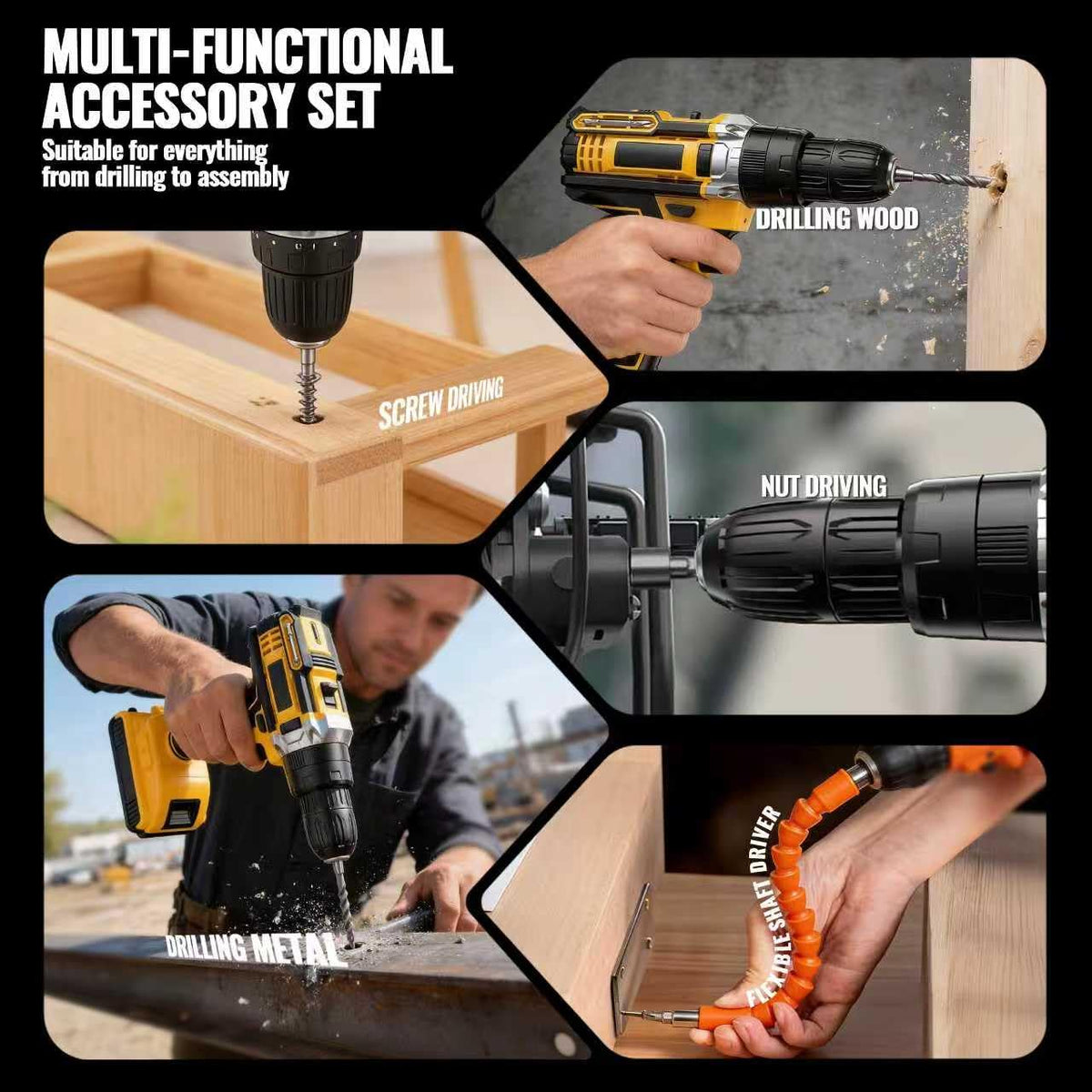 21V Cordless Drill Driver with 2 Batteries X943