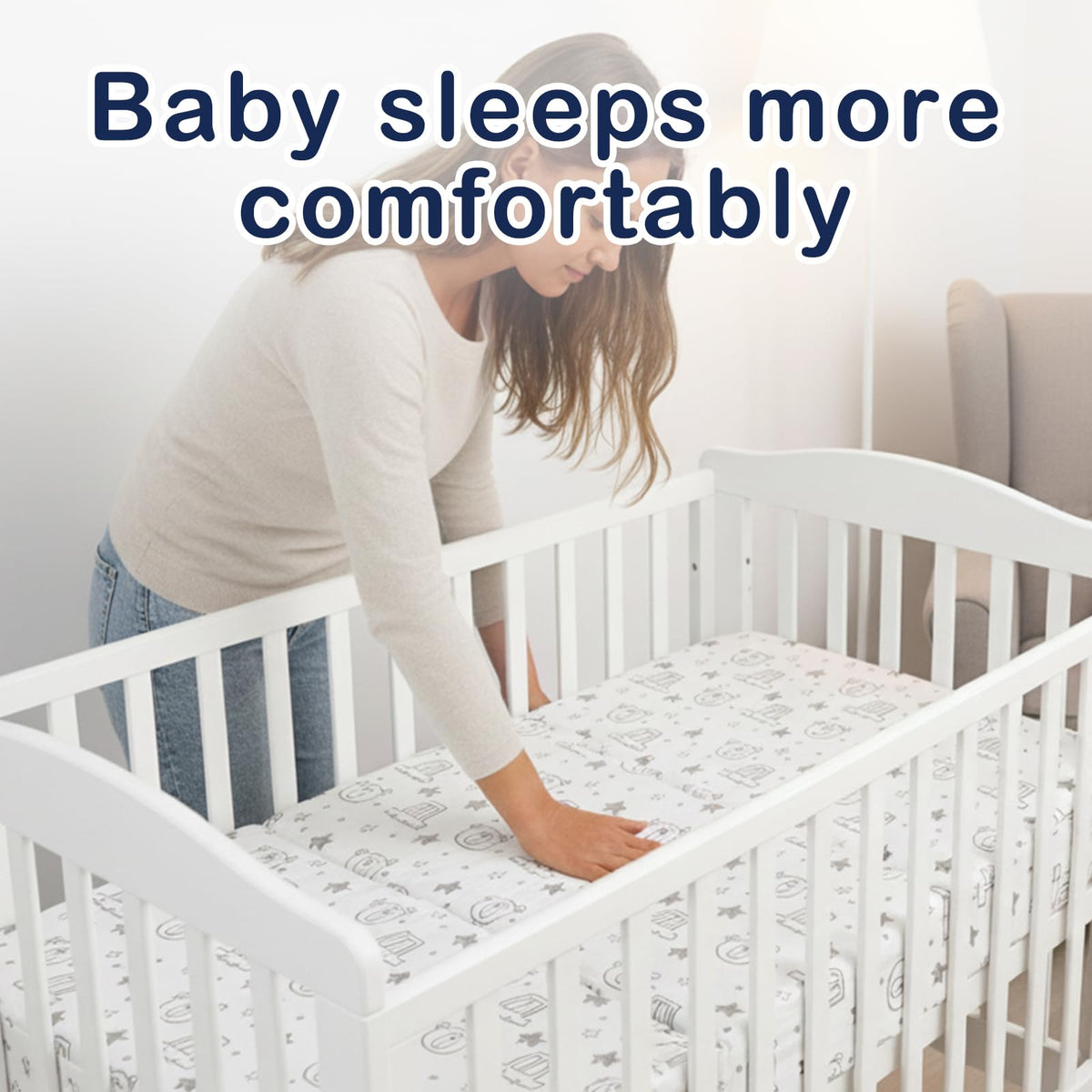 Trifold Pack and Play Mattress 38'' x 26'' x 3'' Memory Foam with Carry Bag T235