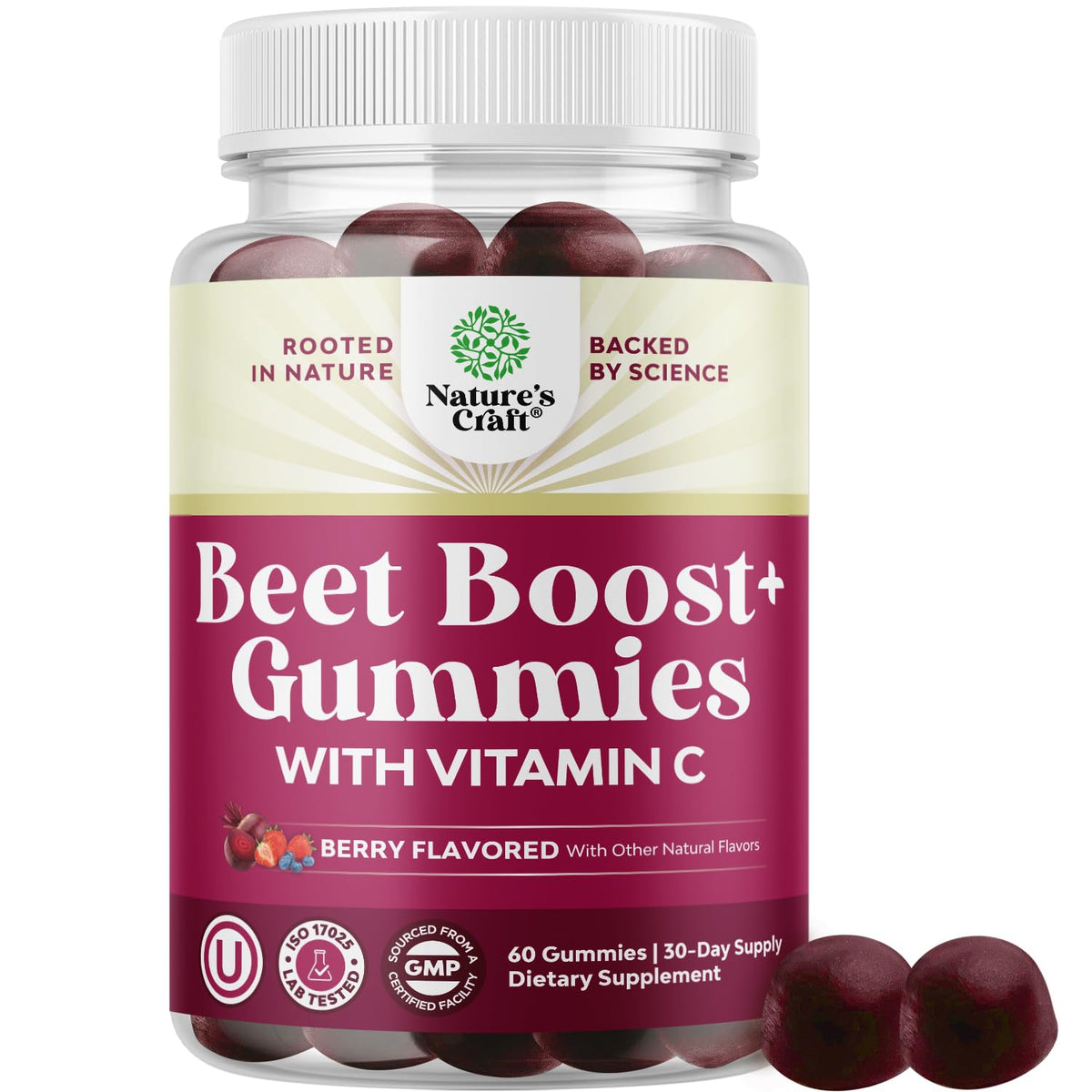 Beet Root Gummies with Vitamin C 60 Ct K625763
