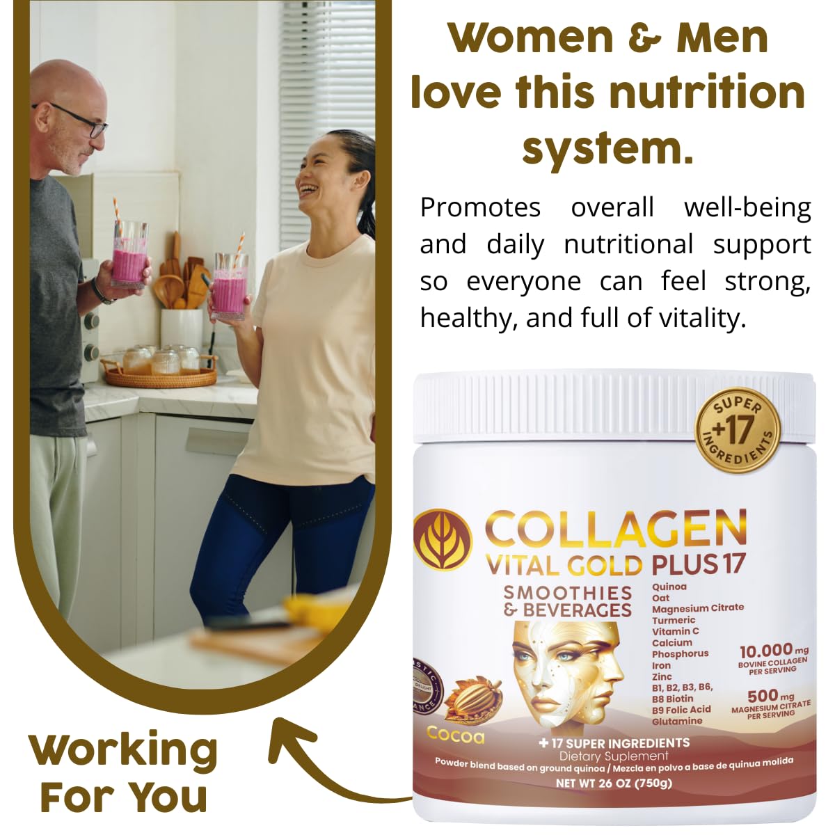 Collagen Peptides Powder Cocoa Flavor 26 oz R705