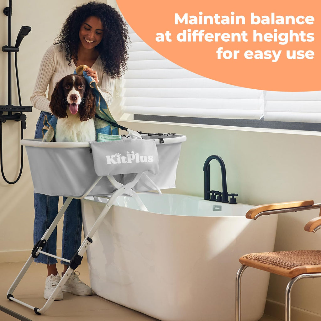 Portable 5 Height Adjustable Dog Bathtub G7002