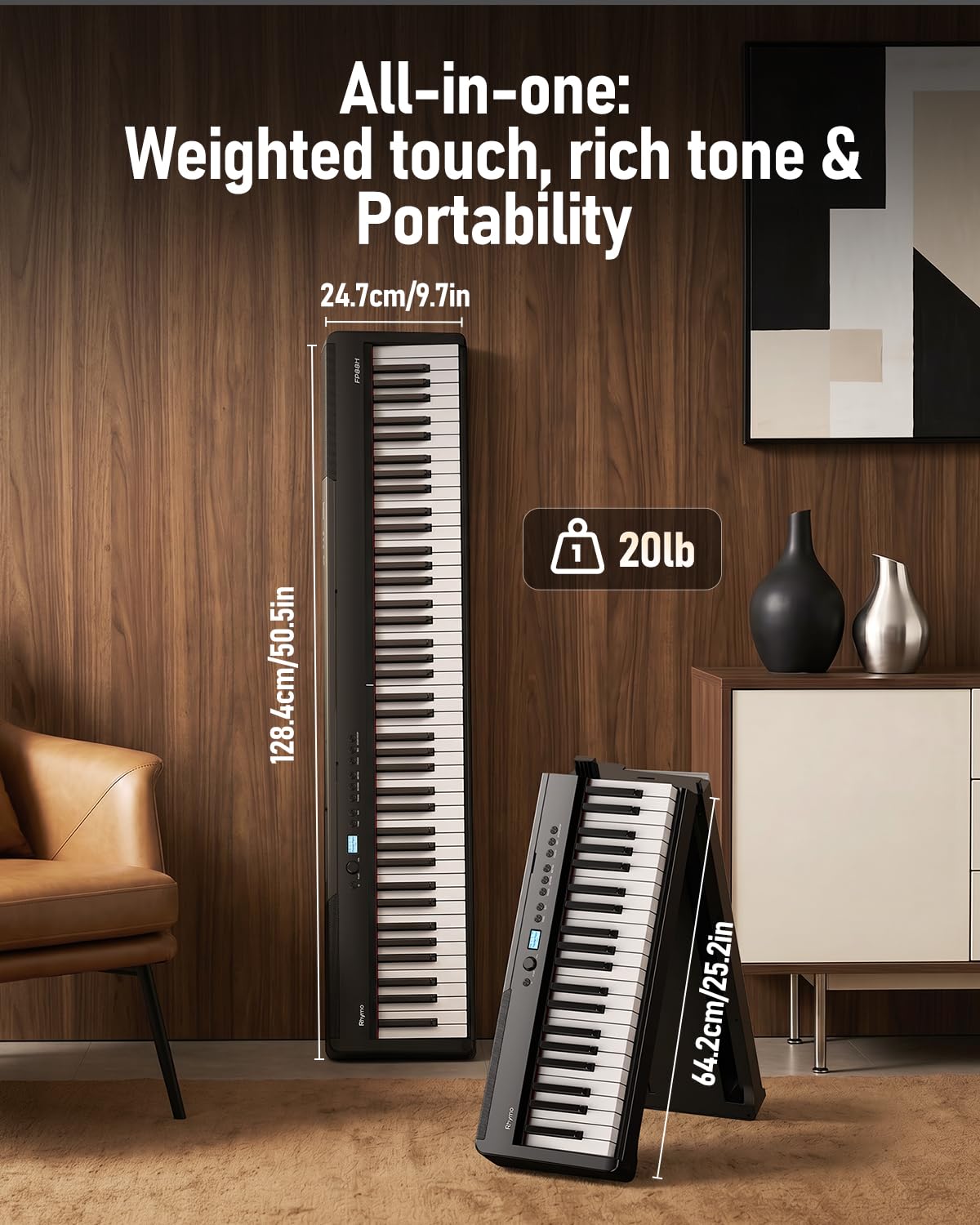 Folding 88-Key Weighted Digital Piano V969095